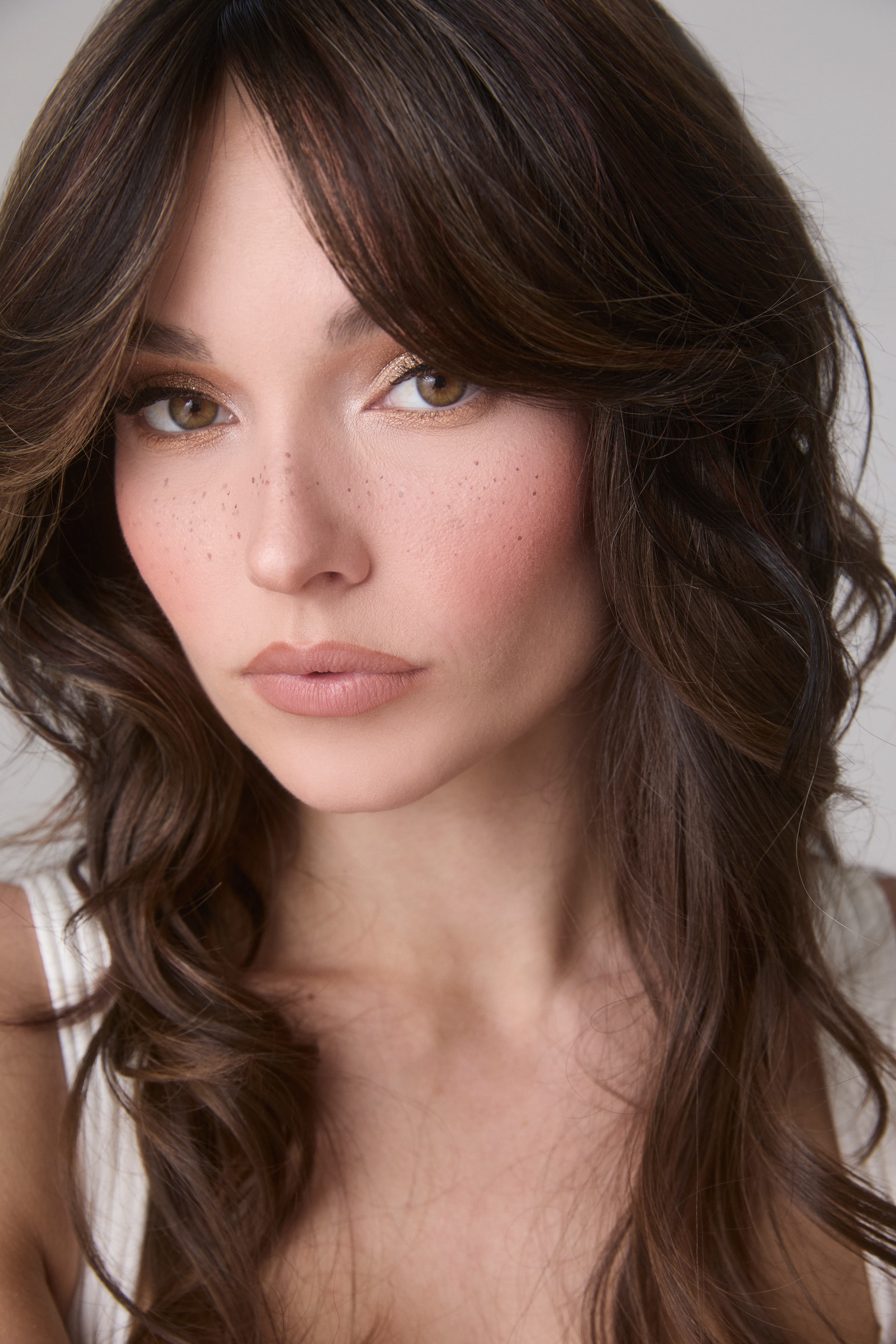 Mono Enhancers & Lookbook in Medium Wavy Topper Spiced Mocha (Rooted)