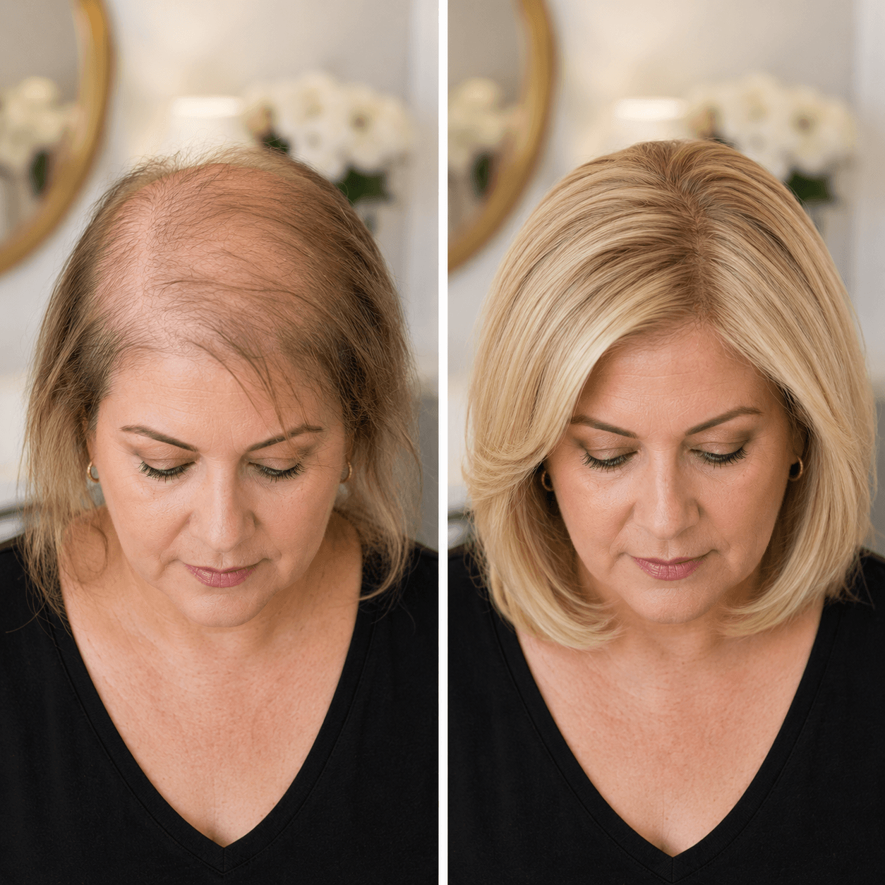Before and After Medical Hair Loss Recovery Transformation 3