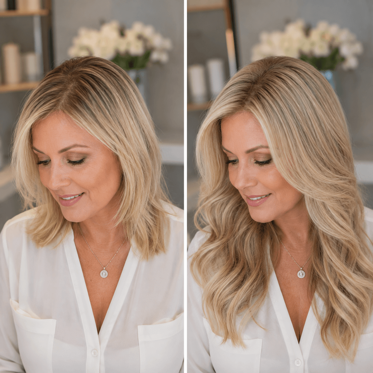 Before and After Hair Topper Transformation 3