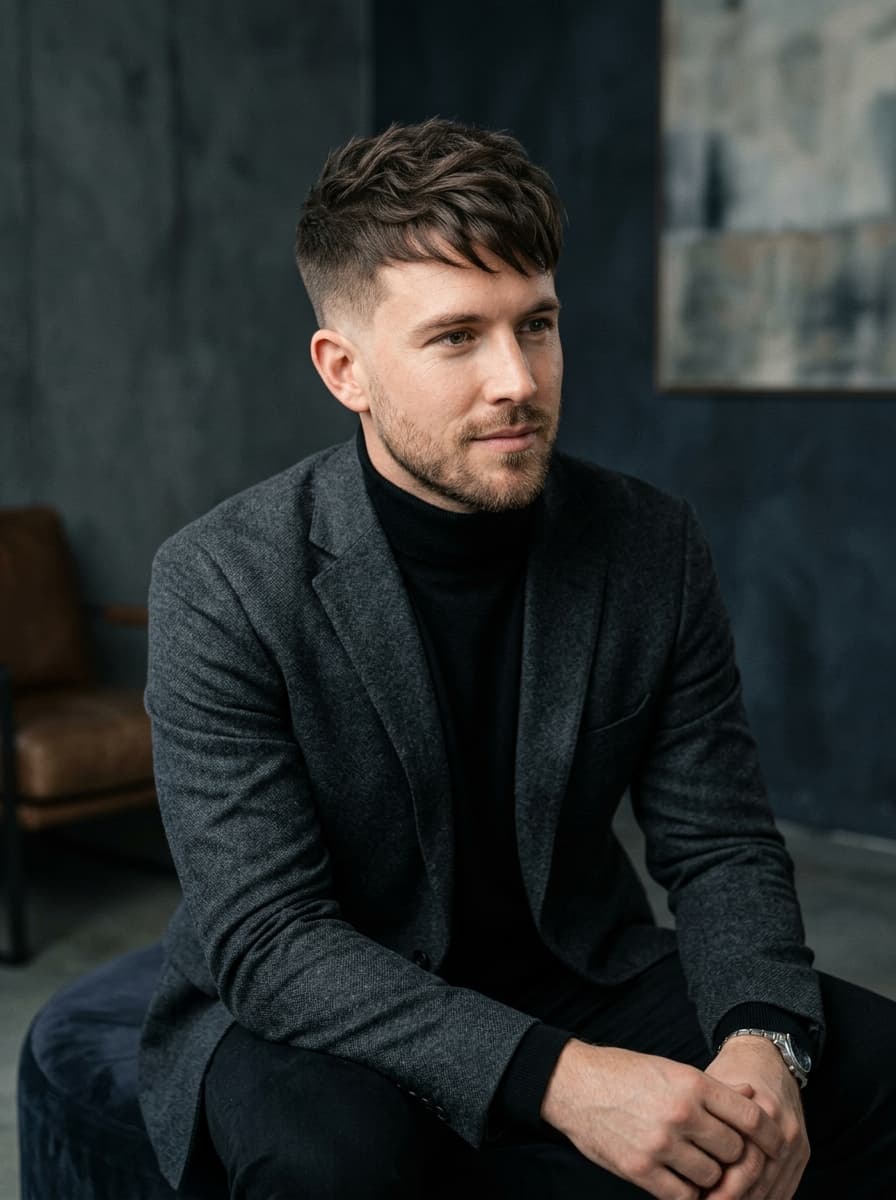 Textured Forward French Crop - Men's Hair Replacement System